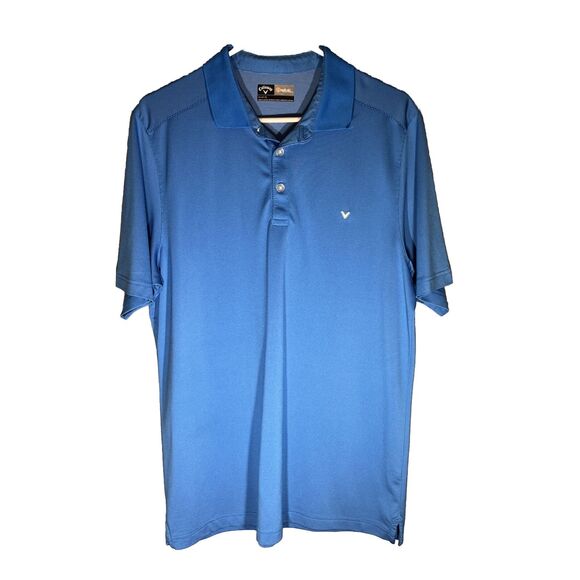 Callaway Mens Medium Opti-Dri Golf Polo Shirt Blue Performance Stretch - Picture 1 of 6